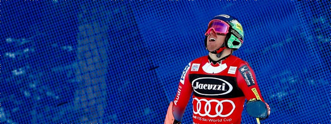 Ted Ligety pēc izstāšanās 1. trasē