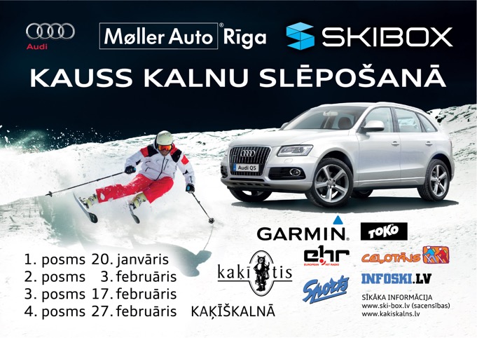 Tradicionāli Siguldā notiks AUDI - SKI BOX kausa izcīņa kalnu slēpošanā