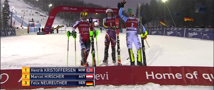 Podium, World Cup 2014 in Levi, FIN