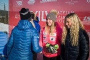 FIS Baltic Cup 2018 3. posms, LČ milzu slalomā apbalvošana, Foto: Emīls Lukšo