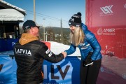 FIS Baltic Cup 2018 3. posms, LČ milzu slalomā apbalvošana, Foto: Emīls Lukšo