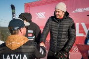 FIS Baltic Cup 2018 3. posms, LČ milzu slalomā apbalvošana, Foto: Emīls Lukšo