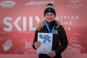 FIS Baltic Cup 2018 3. posms, IČ milzu slalomā apbalvošana, Foto: Emīls Lukšo