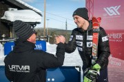 FIS Baltic Cup 2018 3. posms, LČ slalomā apbalvošana, Foto: Emīls Lukšo