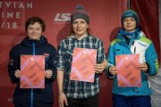 FIS Baltic Cup 2018 3. posms, jauniešu un meistaru SG/AC apbalvošana, Foto: Emīls Lukšo