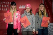 FIS Baltic Cup 2018 3. posms, jauniešu un meistaru GS apbalvošana, Foto: Emīls Lukšo